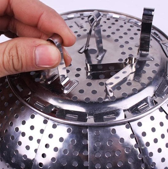 Steel Foldable Steam Basket Kitchenware