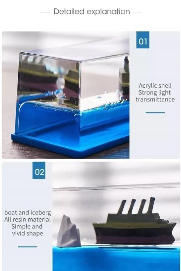 Titanic Decorative Liquid Wave Cruise Ship Automotive