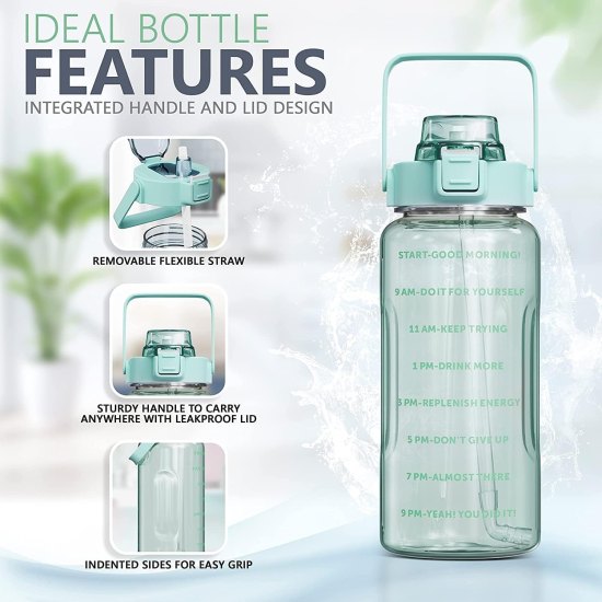 Transparent Motivational Timer Bottle set of 3 Personal Care