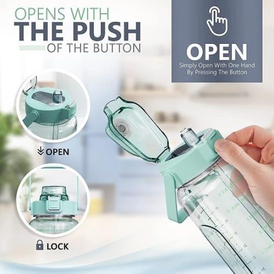 Transparent Motivational Timer Bottle set of 3 Personal Care