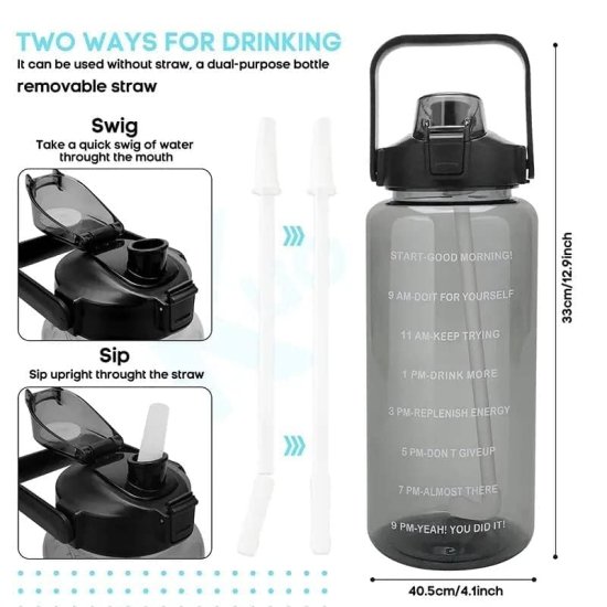 Transparent Motivational Timer Bottle set of 3 Personal Care