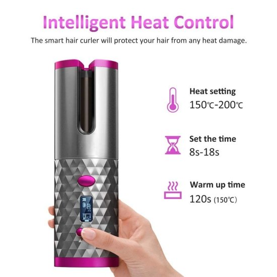 Hair Curler Adjustable Temperature usb Rechargeable  Beauty Products