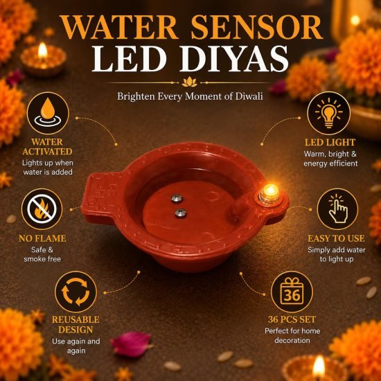 12 pcs Water Sensor Diya Kodiya  Home Improvement