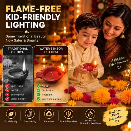 12 pcs Water Sensor Diya Kodiya  Home Improvement