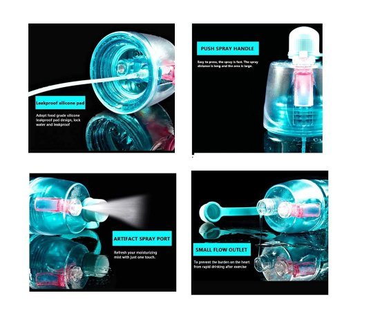 2 in 1 Spray Water Bottle Home & Kitchen