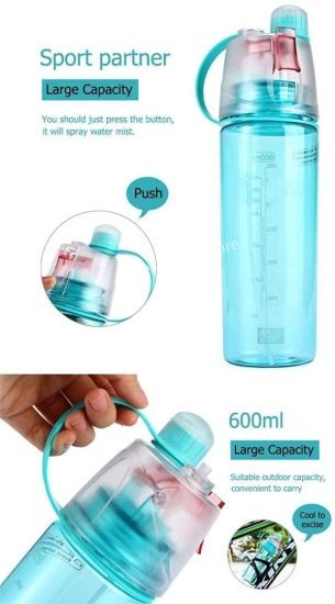 2 in 1 Spray Water Bottle Home & Kitchen