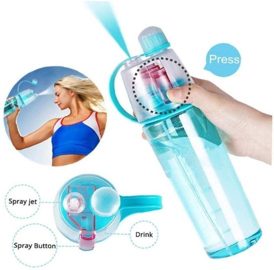 2 in 1 Spray Water Bottle Home & Kitchen