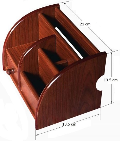 Wooden Pen Stand Desk Holder Office & Stationery