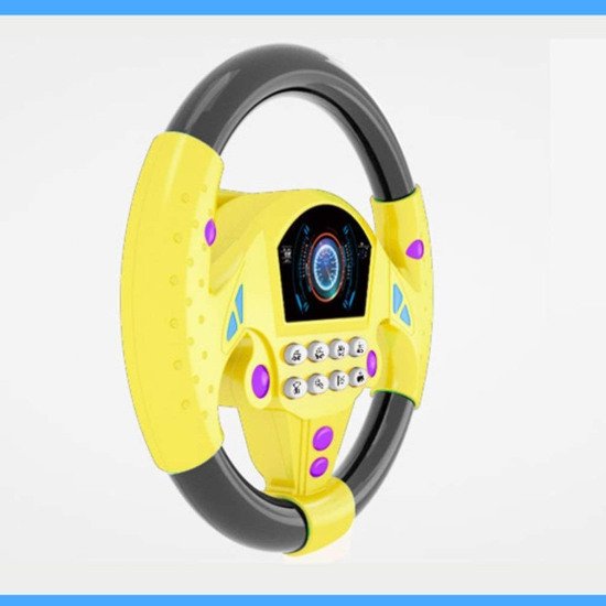Yellow Kids Simulated Steering Wheel Toys