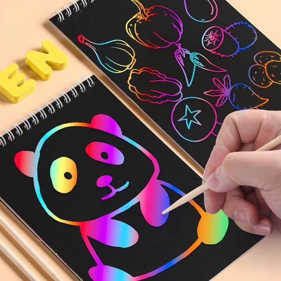 rainbow scratch book 1 pcs Office & Stationery