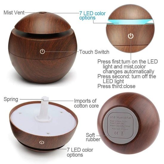 Wooden Humidifier Diffuser Home Improvement